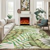 Area Rug Machine Washable Low Pile Non Slip Rugs Palm Tree Leaf Area Rug Foldable Stain Resistant Indoor Carpet for Living Room Bedroom Dining Room - 2 of 4