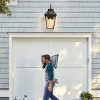 Black Aluminum Light Fixtures LED Outdoor Wall Lights Light That Comes On Automatically At Night Waterproof Modern Glass Sconce-The Pop Home - 3 of 4