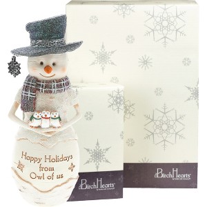 Pavilion Gift Company - Owl Holidays - 6" Snowman Holding Owls - Decorative Objects - 1 of 4