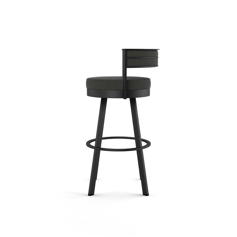 Amisco Browser Upholstered Counter Height Barstool Gray/Black, 3 of 8