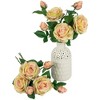 Northlight Real Touch™ Cream and Pink Artificial Rose Stems, Set of 6 - 26" - 3 of 4