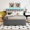 Whisen Twin Size Teddy Fleece Platform Bed with Upholstered, Pull-Out Trundle and Plush Fabric, Easy Assembly - 2 of 4