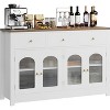 Coucheta 55 Inch Modern Acrylic Sideboard Buffet Cabinet with Drawers,Kitchen Storage for Dining Room - 2 of 4
