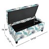 Kumasinova 39"Floral Pattern Storage Ottoman Bench with Flip Top for Living Room,Versatile End of Bed Bench with Storage,Accent Ottoman Bench - 3 of 4