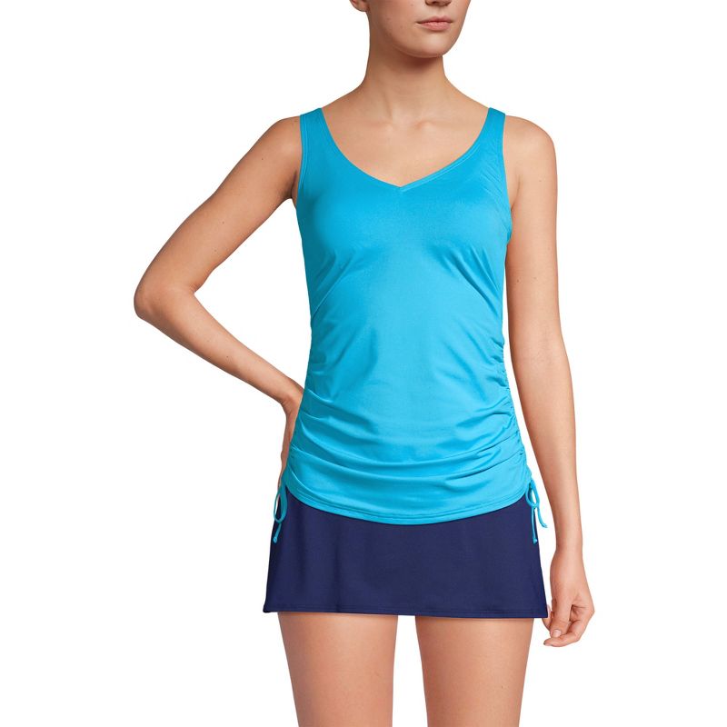 Lands' End Chlorine Resistant Underwire Tankini Swimsuit Top, 1 of 8