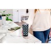 Elanze Designs Blue & Pink Moroccan Tile Motif Wrap-Around Design 20 Ounce Stainless Steel On-The-Go Coffee Mug, Thermal Travel Tumbler with Leak - 4 of 4