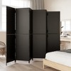 vidaXL - 6 Panel Room Divider - Black Poly Rattan - Indoor/Outdoor Privacy Screen for Bedroom, Living Room, Office - 115.7" x 78.7" - 3 of 4