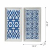 VisioGear Set of 2 Blue and White Hanging Sculptures, Modern Wall Art Decor, Blue & White, 12.5"24.5"*1.4" - 3 of 4
