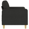 vidaXL Modern 2-Seater Sofa: Black 47.2" Fabric Couch with Thick Padding and Durable Frame for Living Room or Office Use - 4 of 4