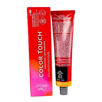 Wella Color Touch Pure Naturals Hair Color - 4/19 - Medium Brown/Ash Cedre - Cool Toned Brown, Uncompromised Shine: Ultimate Demi-Permanent Refresh