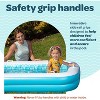 Jasonwell 2-in-1 Inflatable Kiddie Pool 65"x39"x10", Soft Cushioned Floor, Handles, Drain, Shallow Rectangular Pool for Kids 2+, Summer Blue - 3 of 4
