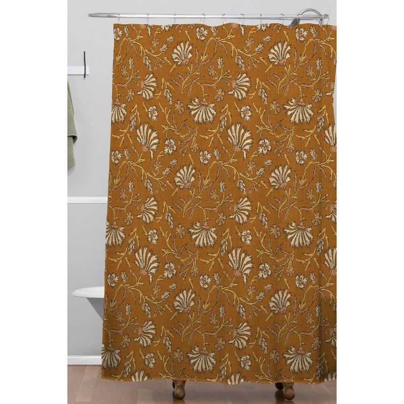 Holli Zollinger Kalami Floral Shower Curtain Yellow - Deny Designs, 3 of 6