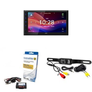 JVC KW-M590BT Digital Media Receiver Featuring 6.8" Capacitive Touch Monitor, Compatible with Apple Carplay and Android Auto with PLCM10 License Pl... - 1 of 4
