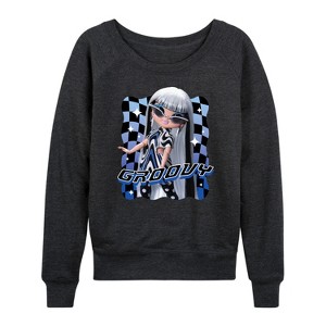 Women's - LOL Surprise! - Groovy Babe Lightweight French Terry Wide Neck Long Sleeve Graphic Shirt - 1 of 4
