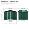 NicBex 8x6 FT Outdoor Storage Shed with 2 Integrated Punched Vents,Metal Outdoor Shed with Apex Roof,Storage Sheds for Garden - 3 of 4