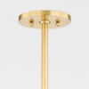 Mitzi Marina 1 - Light Pendant in  Aged Brass/Textured White Combo - 3 of 4