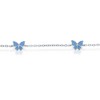 Opalata Sterling Silver, Butterfly Anklet - Blue Opal - Blue - 9+1 Inch - 2 of 3