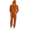 Tipsy Elves Gingerbread Man Jumpsuit - Cozy One-Piece Christmas Cookie Gingerbread Pajamas for Men and Women - image 2 of 4