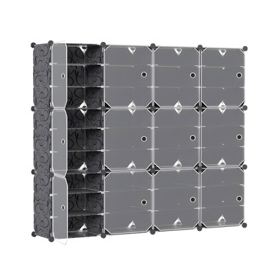 YIYIBYUS Big Shoe Storage Cabinet with Covers and Doors, 9-Tier Organizer 72 Pairs