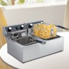 COZONY 3600W Commercial Deep Fryer, Stainless Steel Double Basket Countertop Frying Machine with Temperature Control - 3 of 4