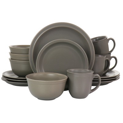 Gibson Home Siam 12 Piece Round Stoneware Dinnerware Set In White : Target