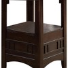 Anybear 1pc Round Counter Height Dining Table with Shelve - 4 of 4