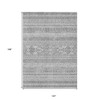 Silver Gray And Ivory Southwestern Washable Indoor Outdoor Area Rug - 3 of 4