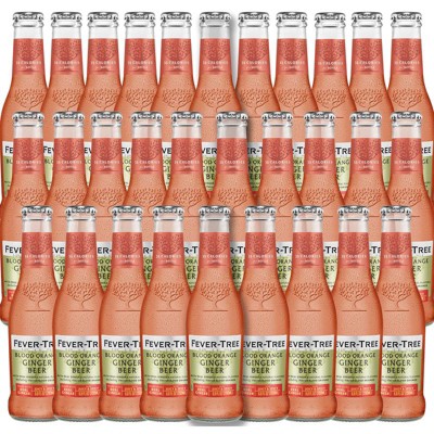 Fever Tree Blood Orange Ginger Beer - Premium Quality Mixer - Refreshing Beverage for Cocktails & Mocktails 200ml Bottles