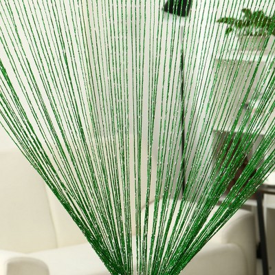 PiccoCasa Fringe String Single Panel Bedroom Door Window Divider Curtain