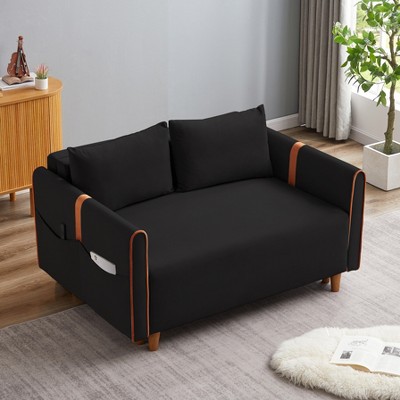 LOVMOR Convertible Comfortable Sleeper Velvet Sofa Couch with Storage for for Living Room Bedroom Sofabed