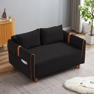 LOVMOR Convertible Comfortable Sleeper Velvet Sofa Couch with Storage for for Living Room Bedroom Sofabed - 1 of 4