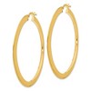 Black Bow Jewelry 2mm x 52mm (2 Inch) 14k Yellow Gold Knife Edge Round Hoop Earrings - 2 of 4