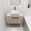 Vynxaria 30 in. Single Modern White Oak Plywood Bath Vanity with White Slate Sink Top KD-PACKING Ready to Assemble - 3 of 4