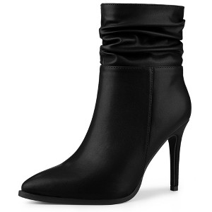 Perphy Women's Slouching Style Pointed Toe Stiletto Heel Ankle Boots - 1 of 4