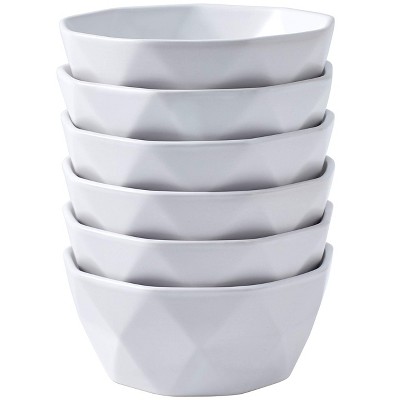 Bruntmor 26 Oz Ceramic Square Soup Bowl, Set Of 6 Gray : Target