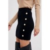 Women's Pearl Buttoned Sweater Mini Skirt - BluIvy - 2 of 4