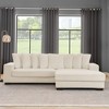 Busaurus Corduroy Upholstered Sleeper Sectional Sofa, L-Shaped Modular Convertible Sofa with Ottoman - 4 of 4