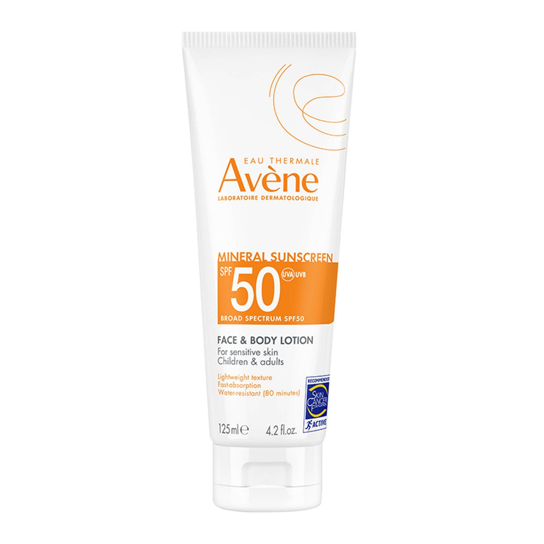 Avene Mineral Face and Body Sunscreen Lotion with Zinc Oxide - SPF 50 - 4.2 fl oz