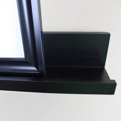 Sleek Black 60" MDF Floating Picture Ledge Shelf
