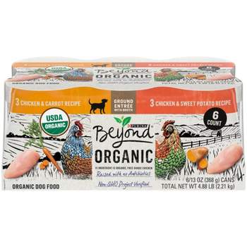 Purina Beyond Organic Chicken and Vegetable Ground Wet Dog Food - 13oz/6ct Variety Pack