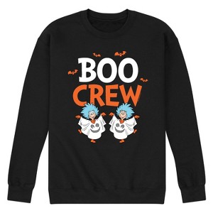 Men's - Dr. Seuss - Boo Crew Thing 1 and Thing 2 Graphic Fleece Sweatshirt - 1 of 4