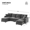 NicBex Chenille Sectional Couches U Shape Modular Sofa with 2 Pillows for Living Room and Apartment - 2 of 4
