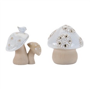 Porcelain Mushroom Décor (Set of 6) - 1 of 4