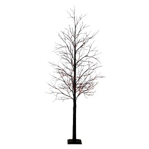 Nearly Natural 8-ft Pre-Lit Halloween Black Twig Artificial Tree with 510 Orange & Purple LED Lights - 1 of 1