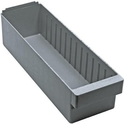 Quantum Storage Systems Super Tuff Euro Drawer, 17-3/4"L X 5-9/16"W X 4-5/8"H, High Impact Polysteryne, Gray, Made In USA