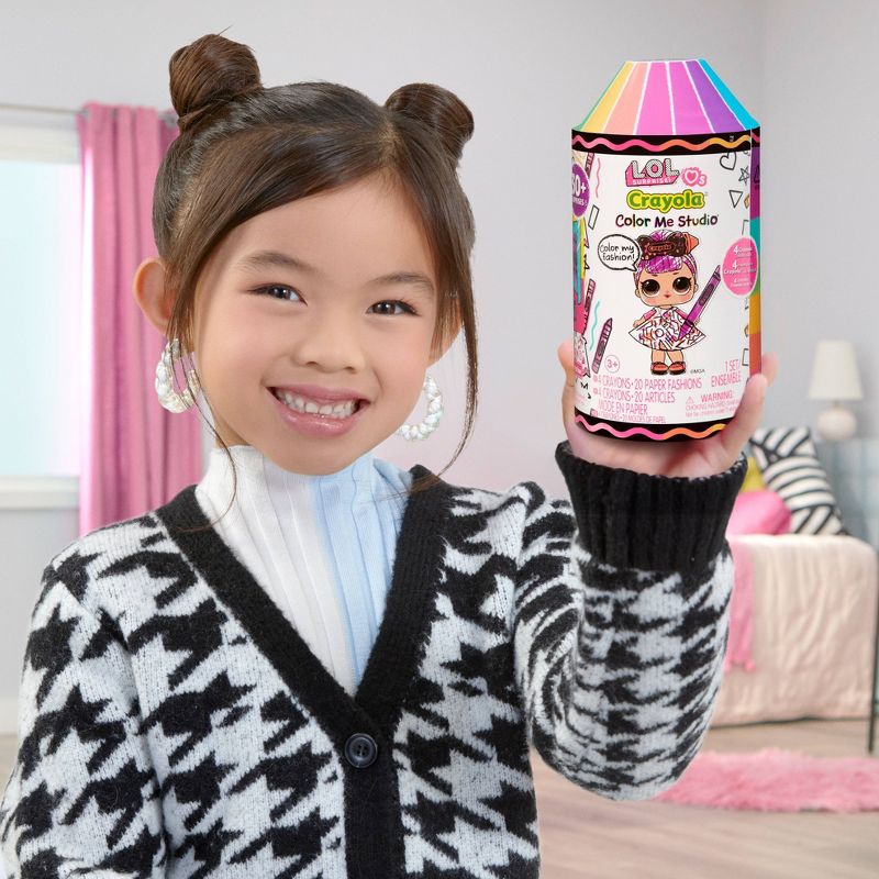 L.O.L. Surprise! Loves CRAYOLA Color Me Studio- with Collectible Doll, Over 30 Surprises, Paper Dresses, Crayon Dolls, 4 of 10