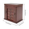 YIYIBYUS Wooden Jewelry Box, Desktop Jewelry Organizer With 4 Drawers - 4 of 4