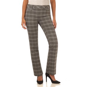 Rekucci Women's Pull-On Comfort Barely Bootcut Dress Pants - 1 of 4