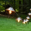 10 Lights Metal Up Lid Electric Café String Lights Bronze: Outdoor Party Incandescent UL Listed, Connects End to End - 2 of 4
