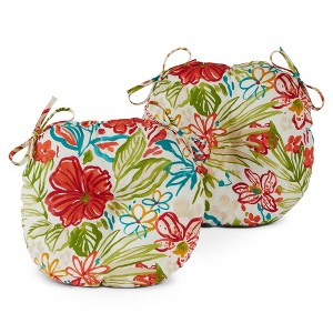 Kensington Garden 2pc 15"x15" Outdoor Seat Cushions - 1 of 4
